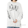 Couples Crew Neck Sports Retro Long Sleeve Sweater